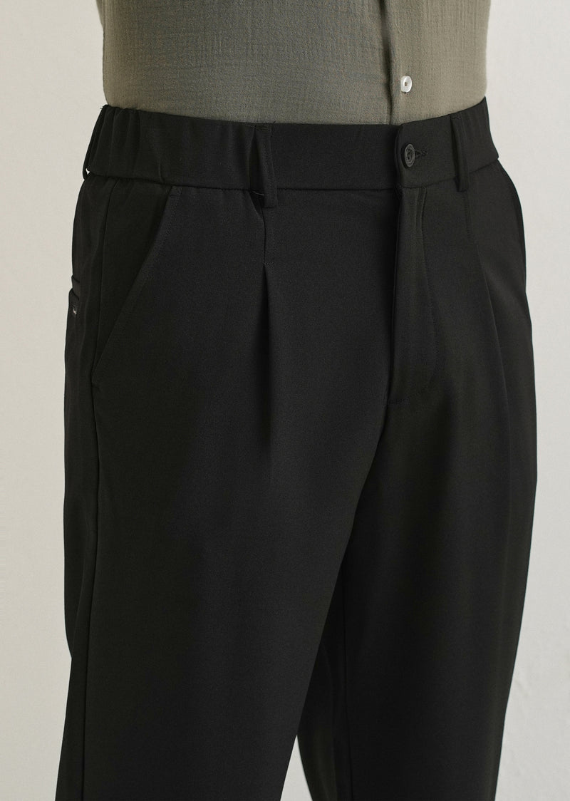 Coal Black Korean Pant