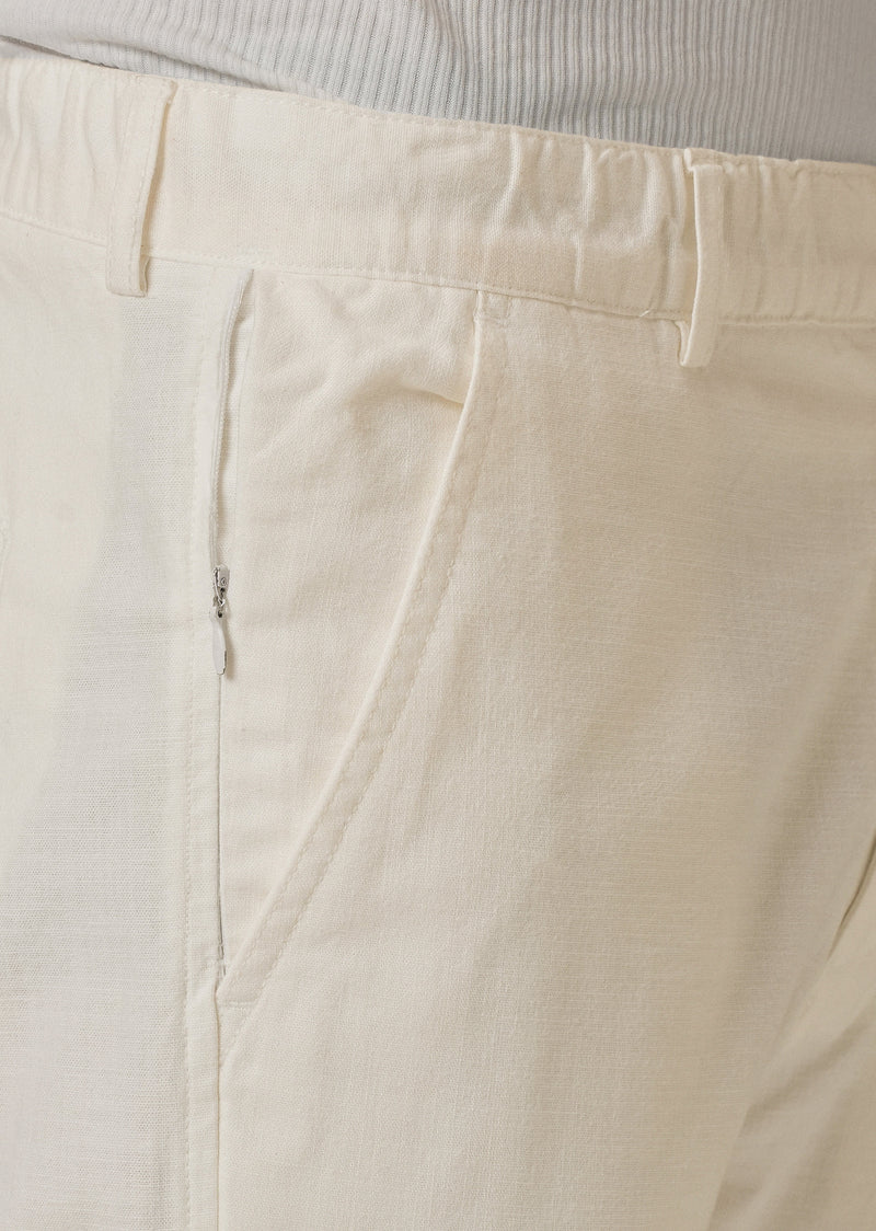 Light Cream Cotton Trouser