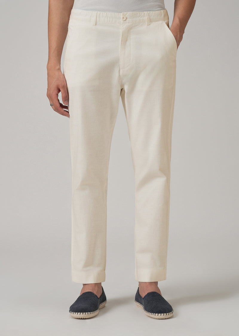 Light Cream Cotton Trouser