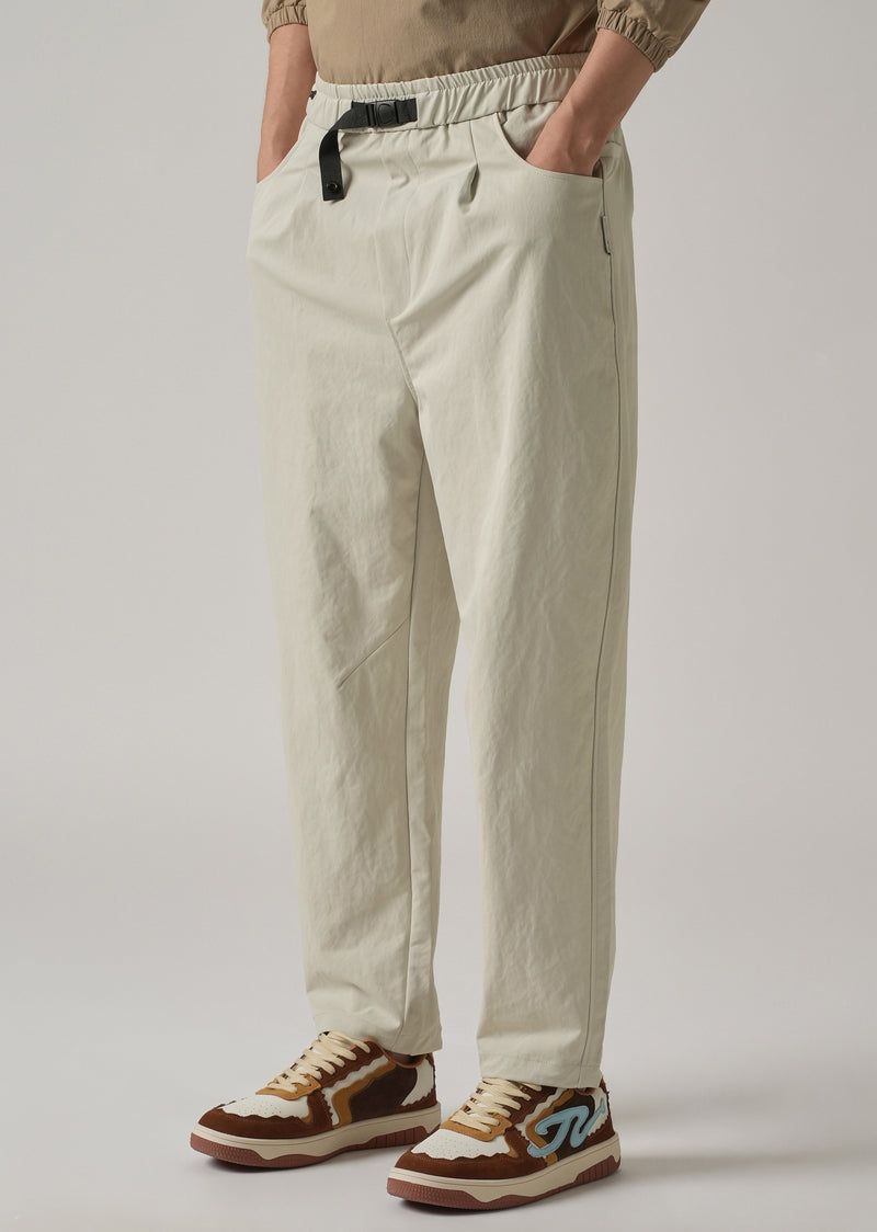 Cream Twill Relaxed Fit Pant