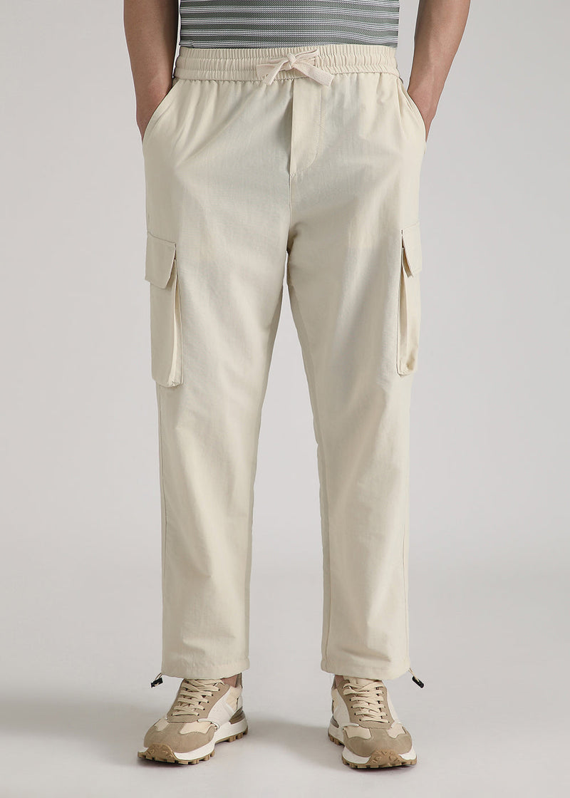 Cream Relaxed Fit Cargo Pant