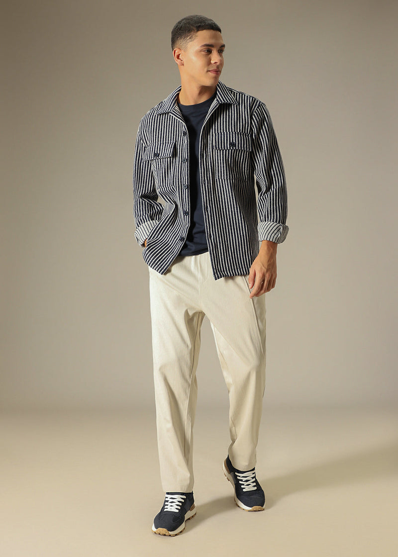 Light Cream Relaxed Fit Trouser