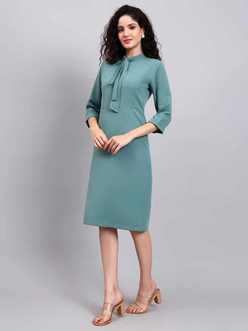 Women Sage Green stretch Pencil Dress