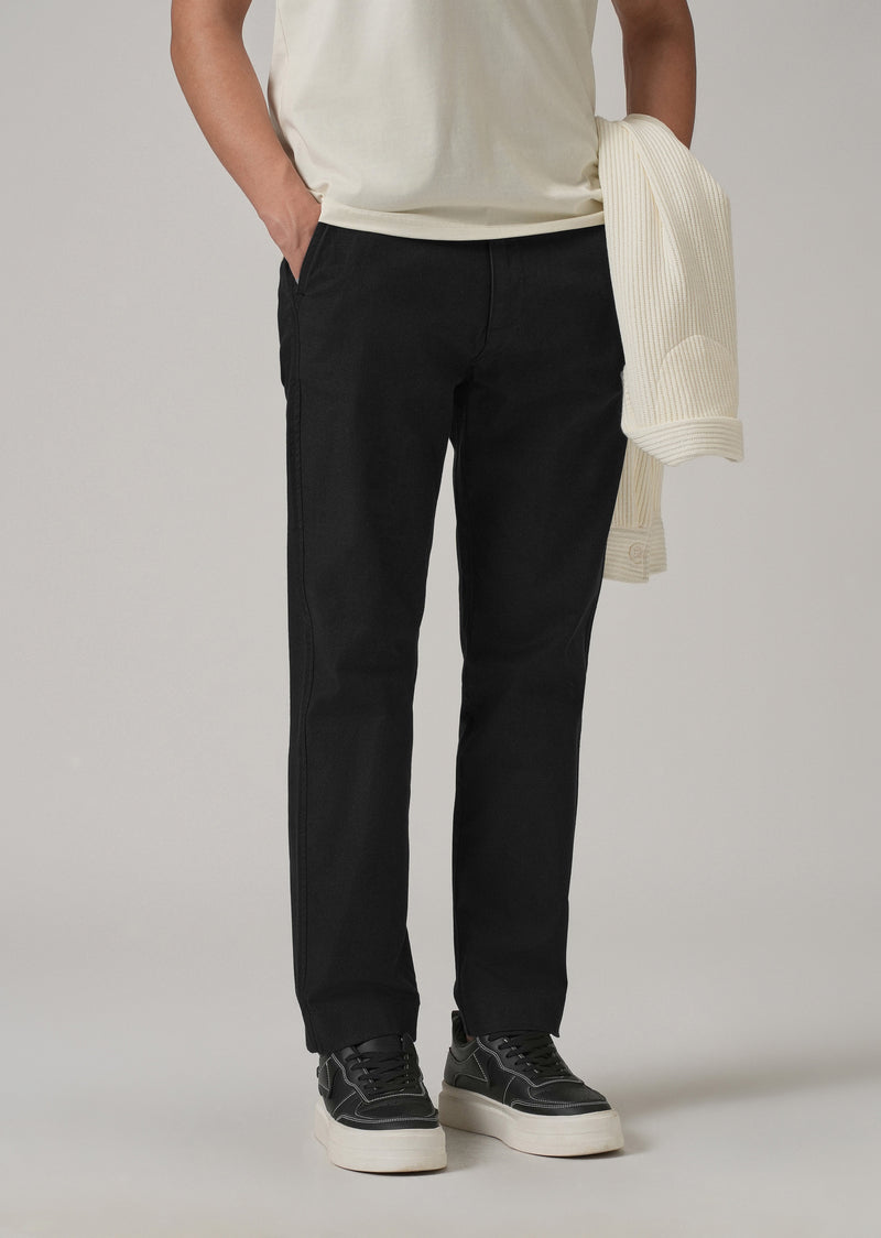 Dark Black Cotton Trouser