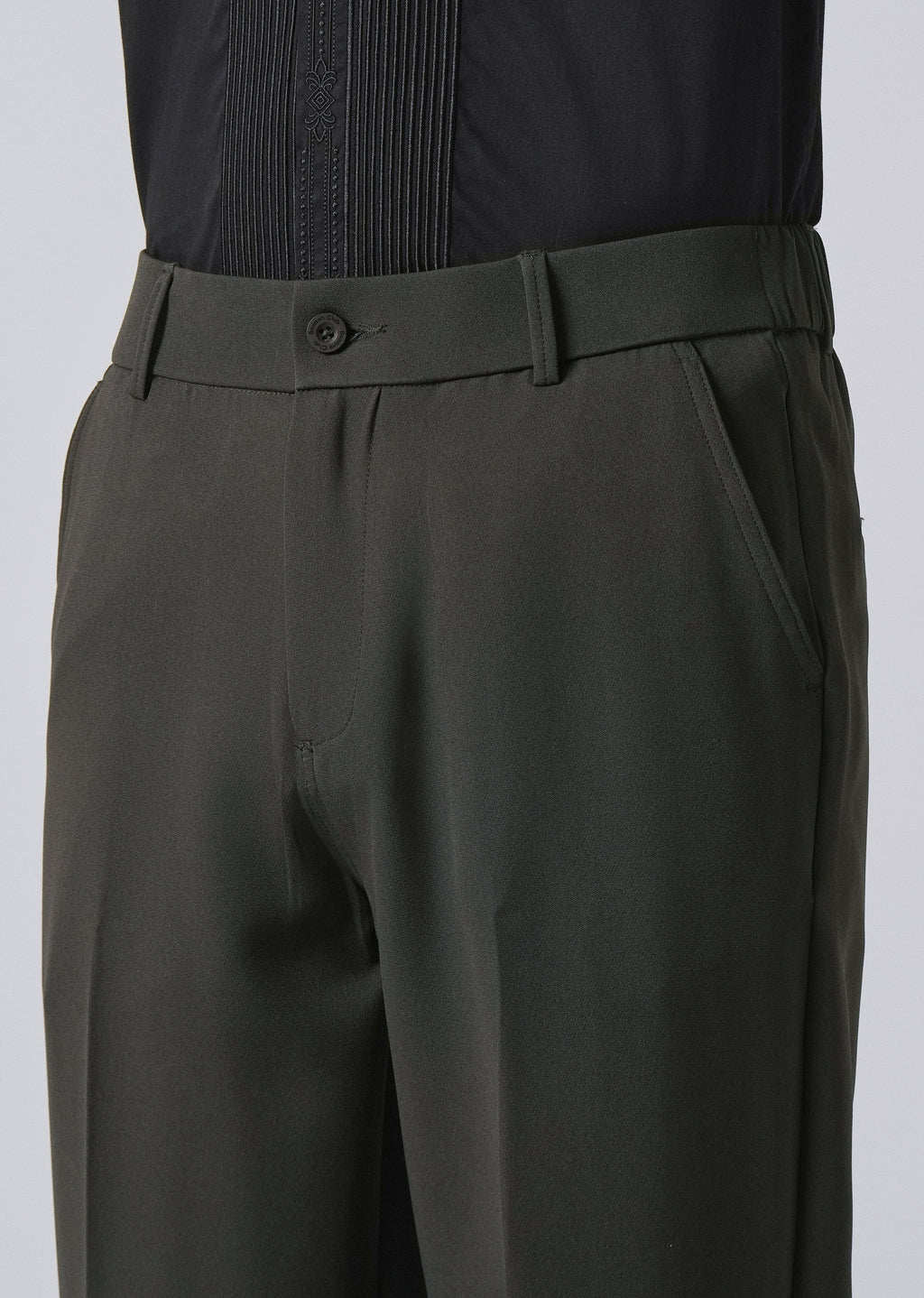 Dark Green Relaxed Fit Trousers