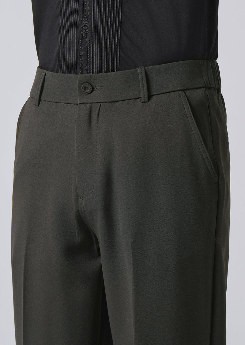 Dark Green Relaxed Fit Trousers
