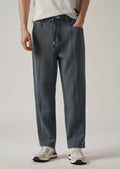Dark Grey Corduroy Relaxed Fit Drawstring Pant