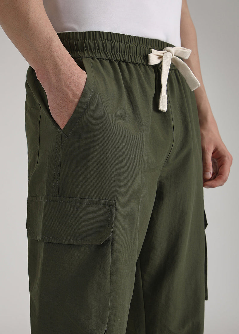 Dark Olive Relaxed Fit Cargo Pant