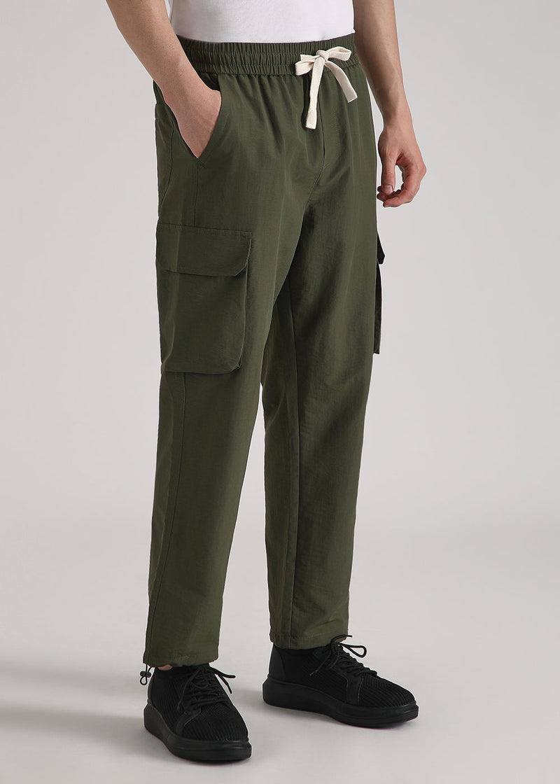 Dark Olive Relaxed Fit Cargo Pant