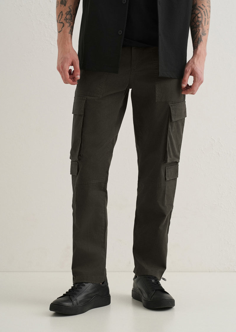 Dark Olive Zipper Cargo Pant
