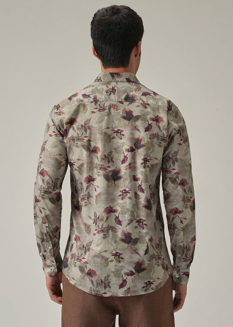 Dusty Rose Floral Print Shirt