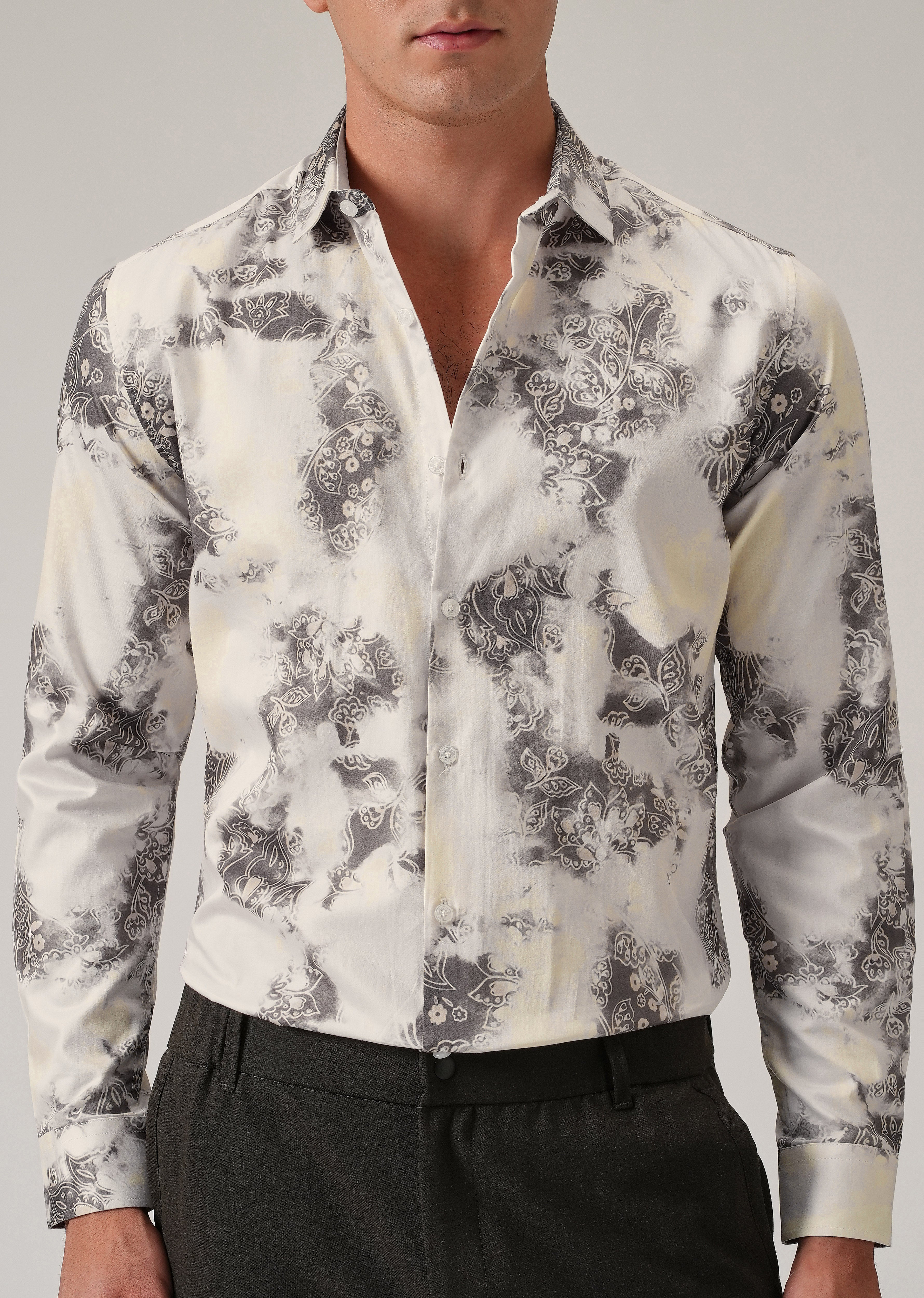 Faded Motif Print Shirt