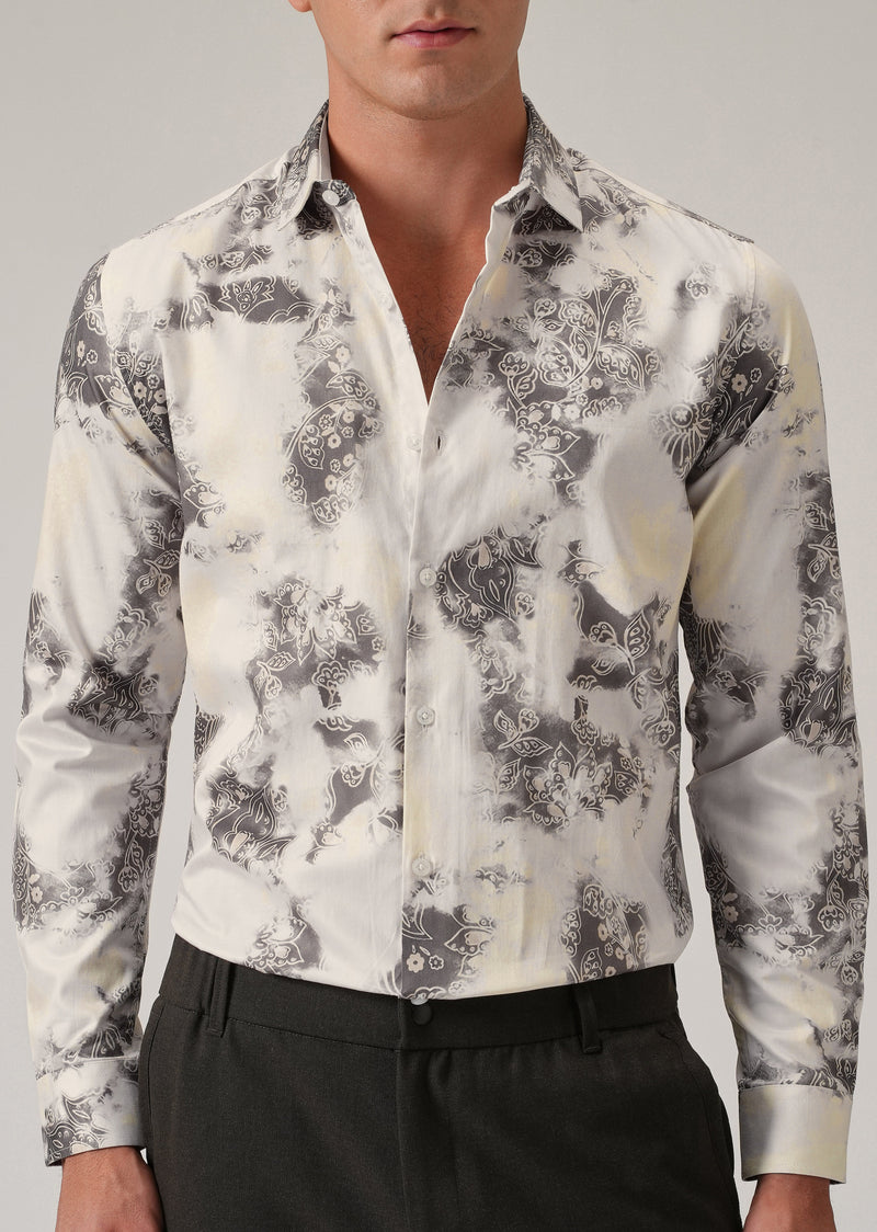 Faded Motif Print Shirt
