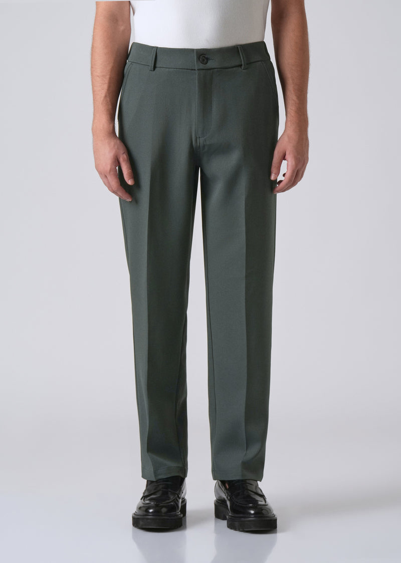 Fern Green Relaxed Fit Trousers