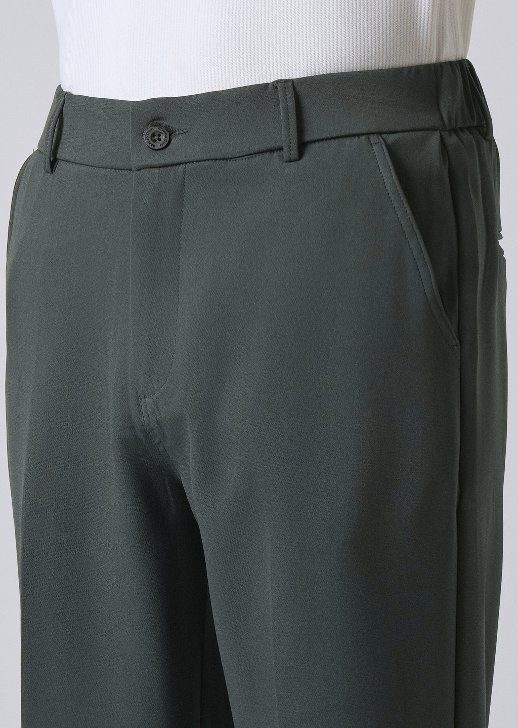 Fern Green Relaxed Fit Trousers