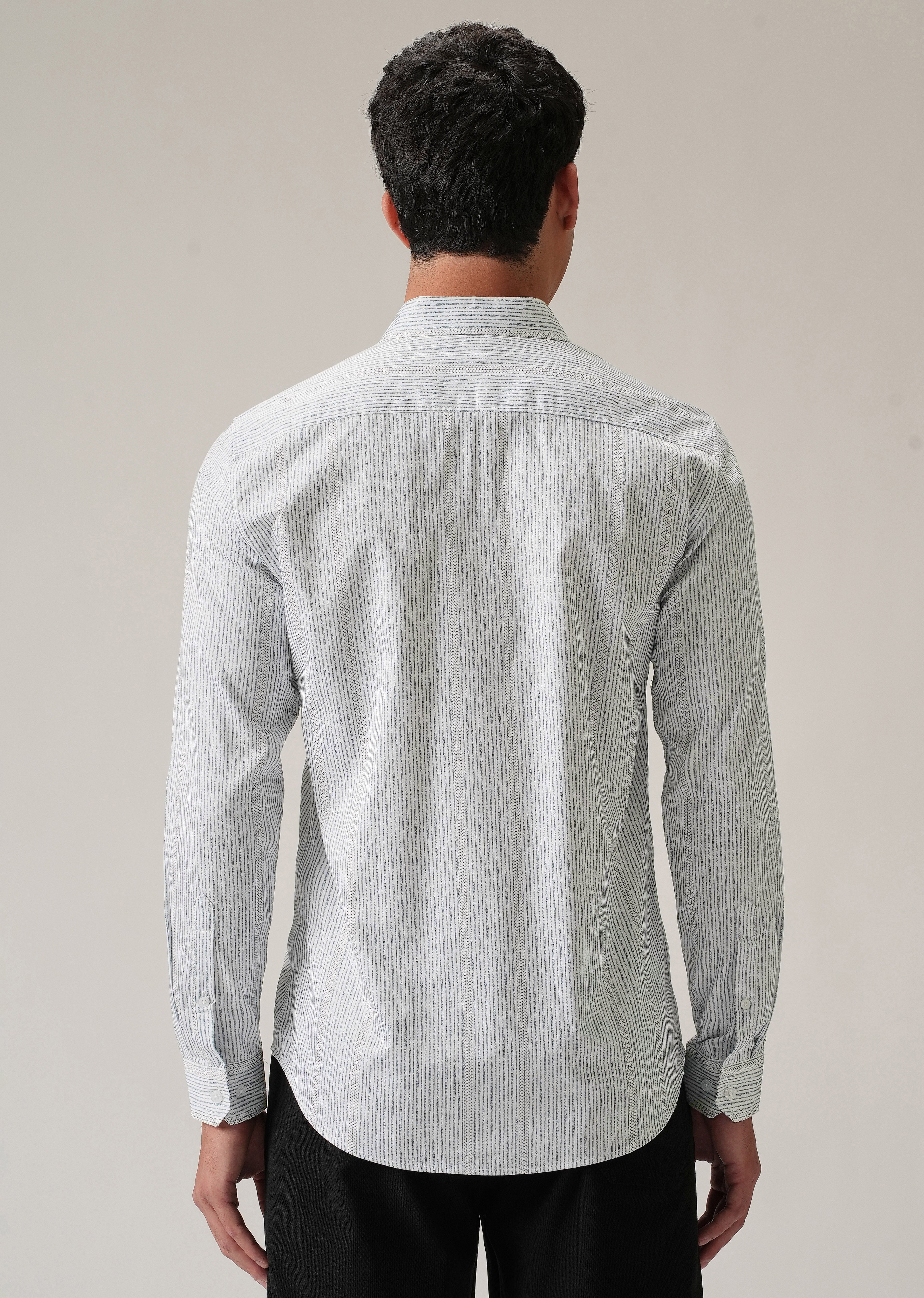 Fine Line Stripe Print Shirt