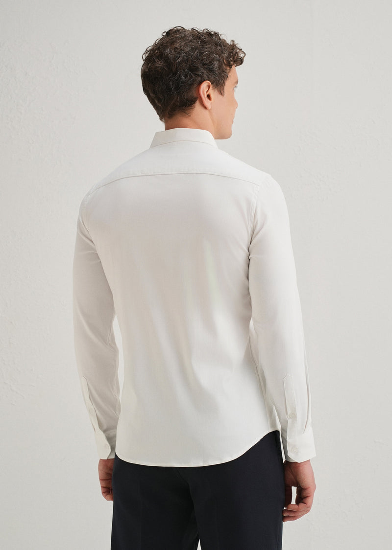 Floral Artistry White Designer Shirt