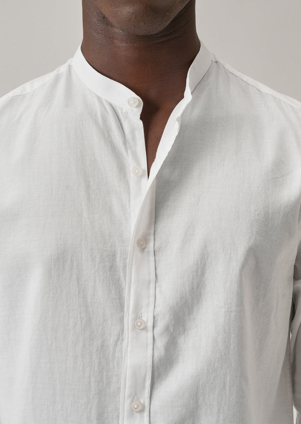 Glaze White Plain Cotton Shirt