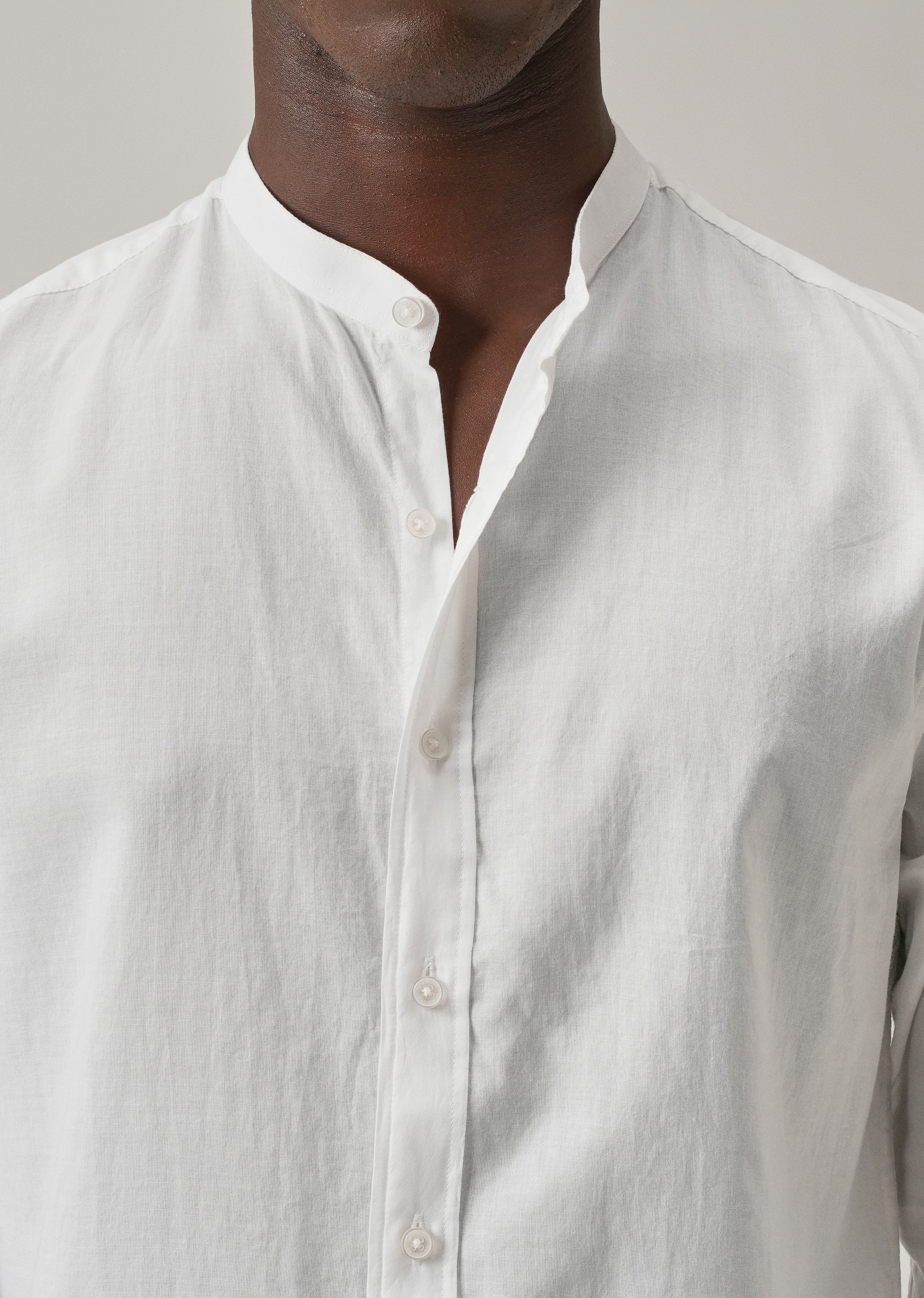 Glaze White Plain Cotton Shirt