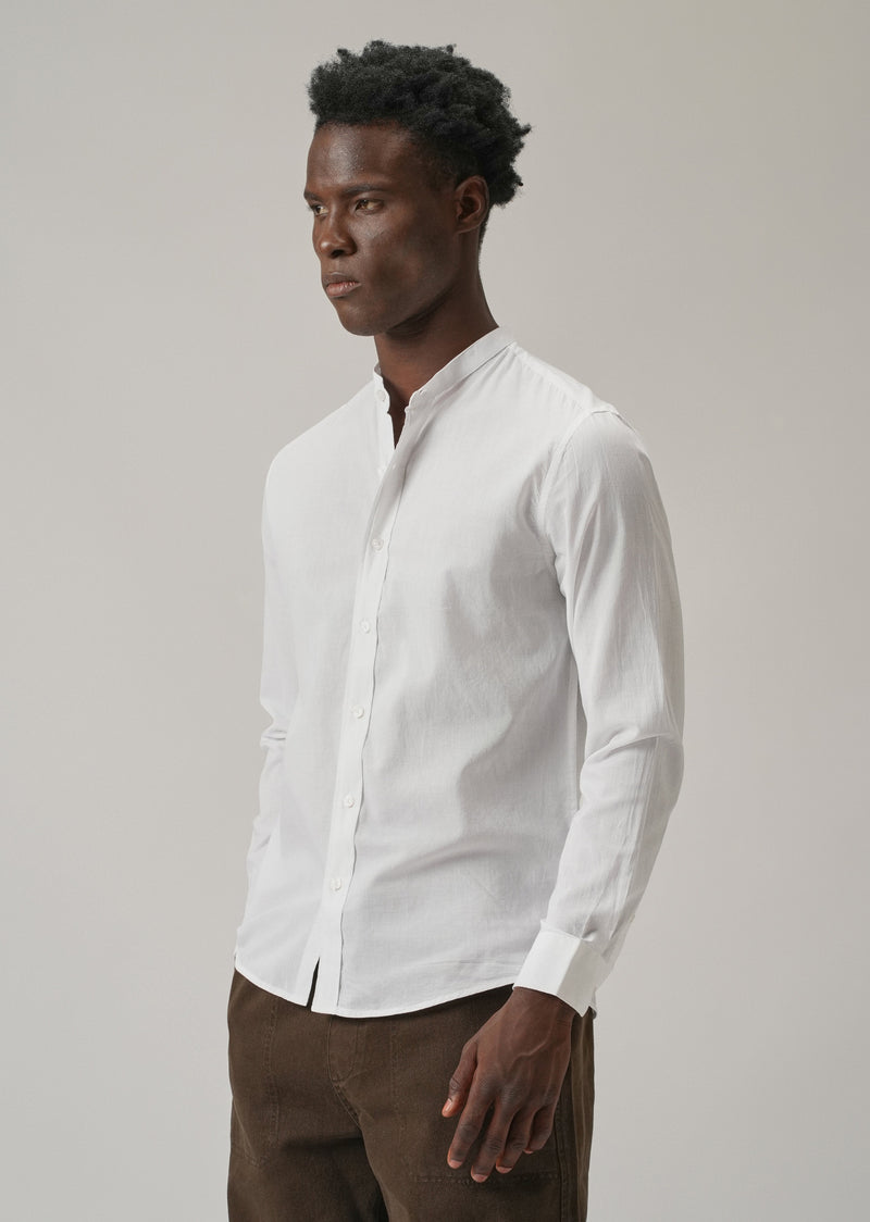 Glaze White Plain Cotton Shirt