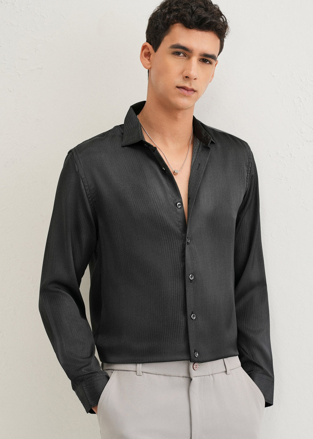 Green Stippling Abstract Printed Shirt