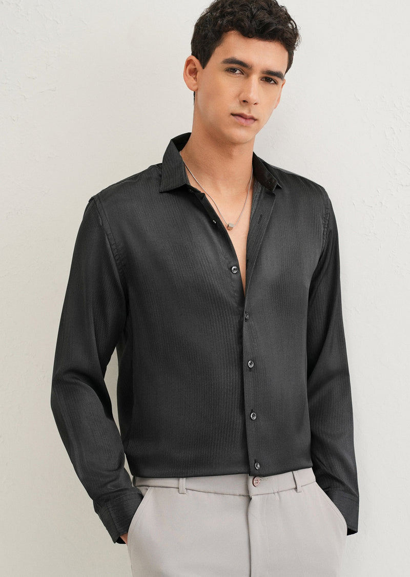 Green Stippling Abstract Printed Shirt