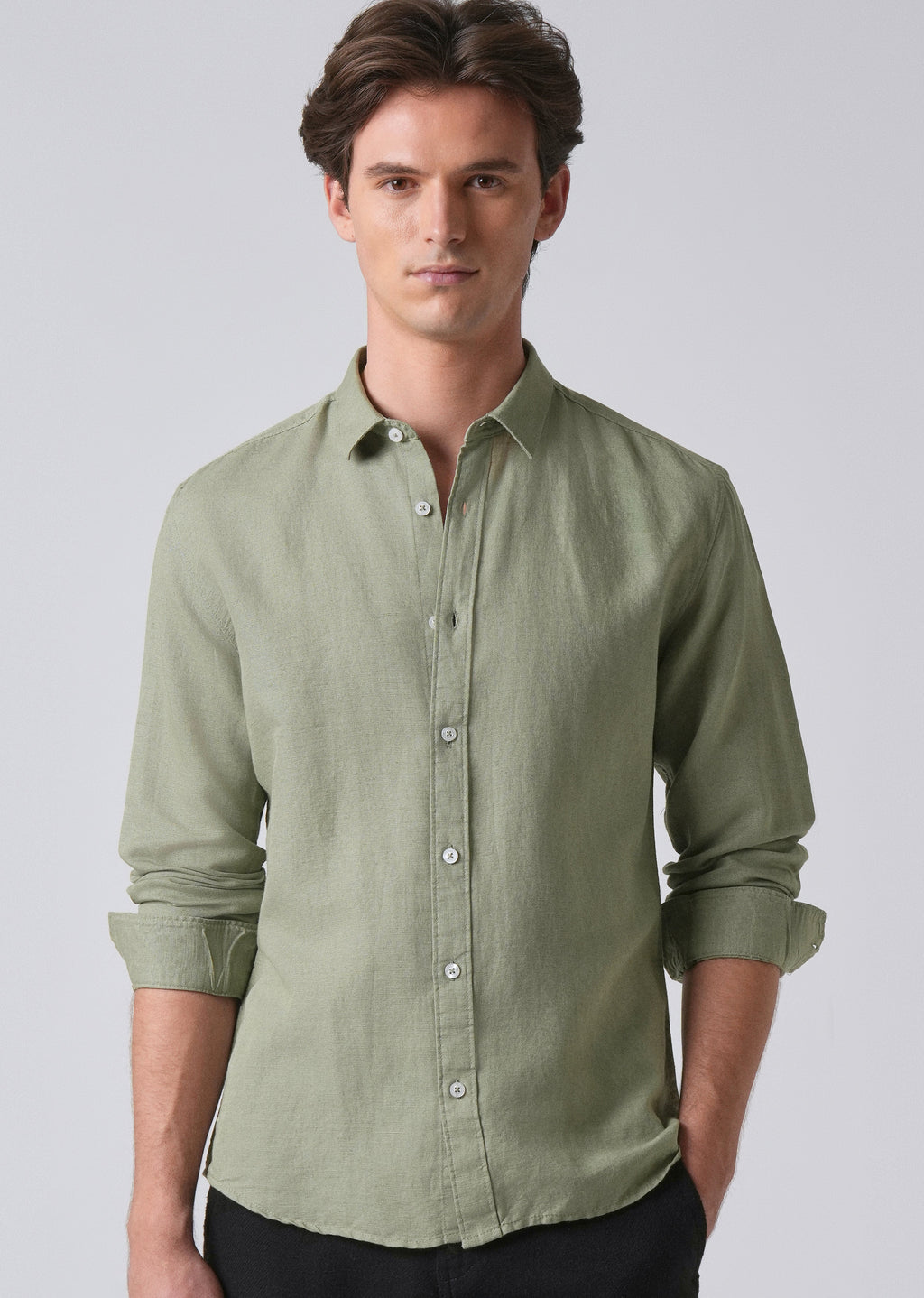 Green Linen Shirt