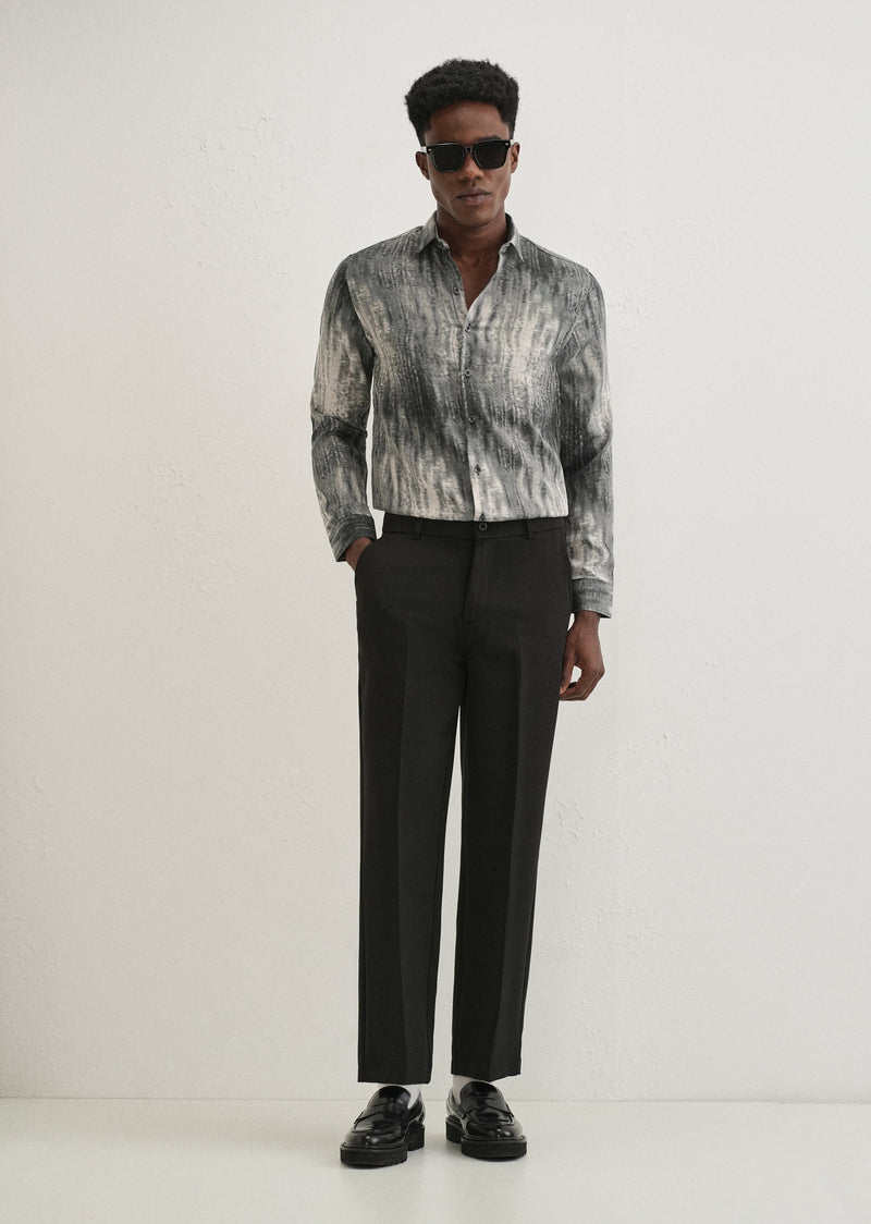Grey Fade Abstract Printed Shirt