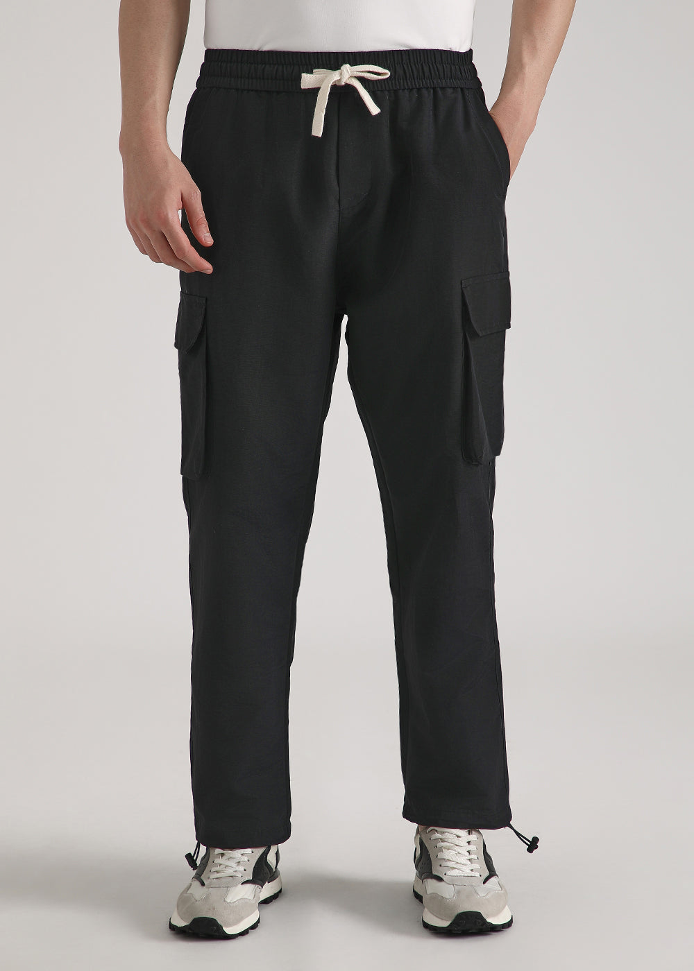 Black Relaxed Fit Cargo Pant