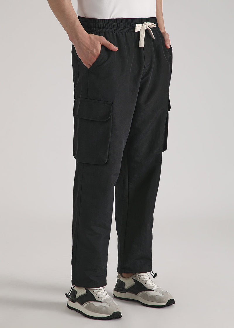Black Relaxed Fit Cargo Pant