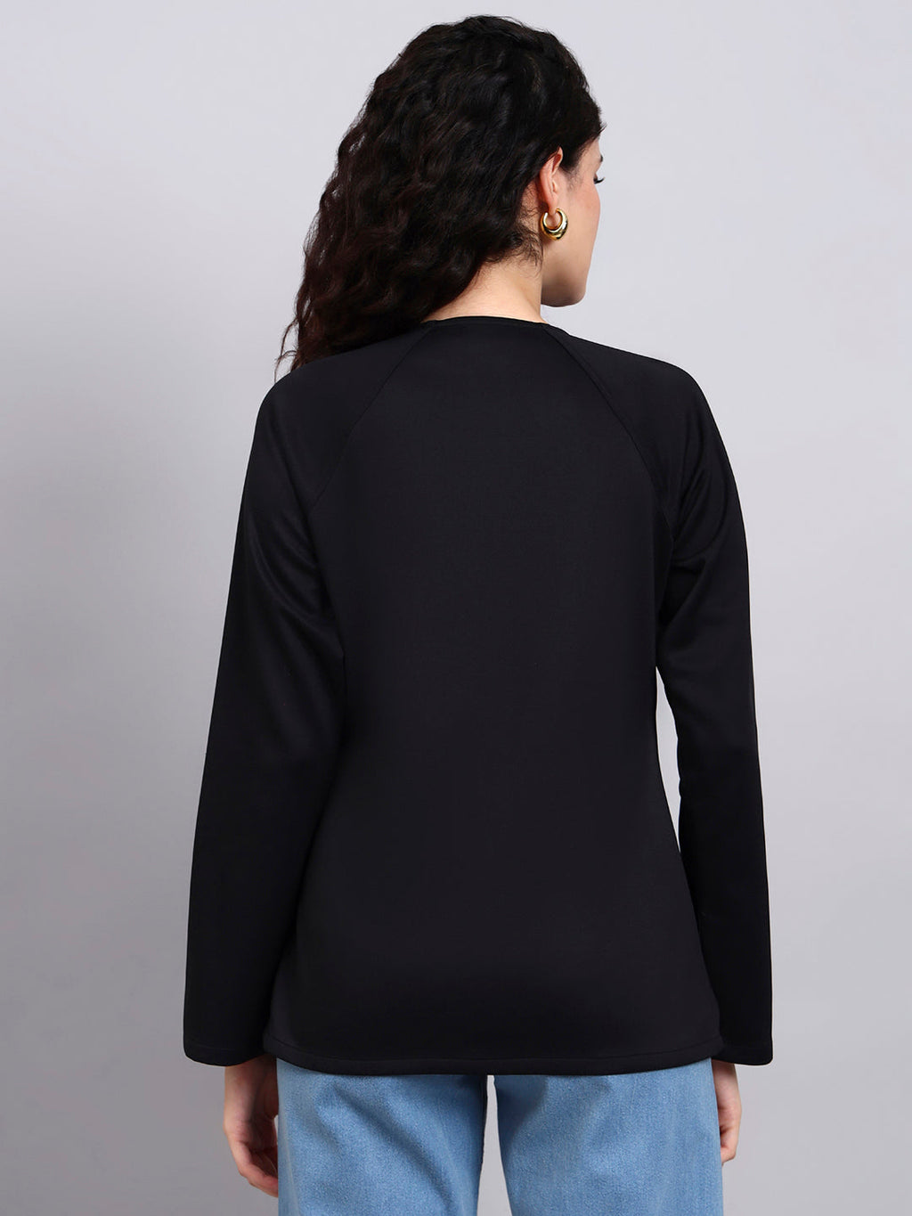 Women Black Utility Zip-Up Jacket