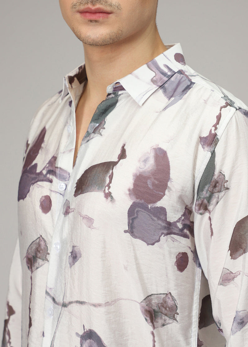 Lavender Wash Print Shirt