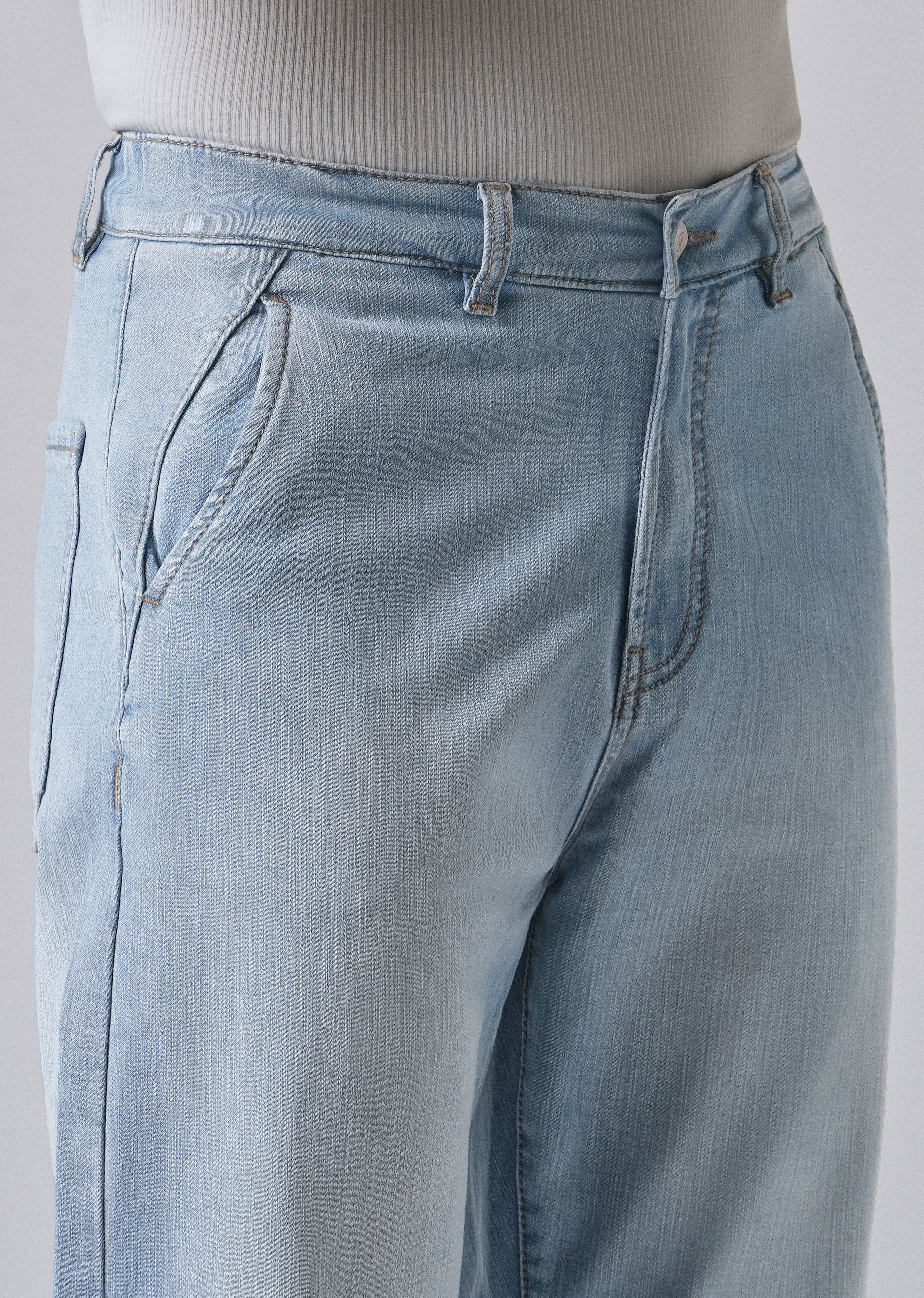 Light Blue Fade Regular Fit Denim