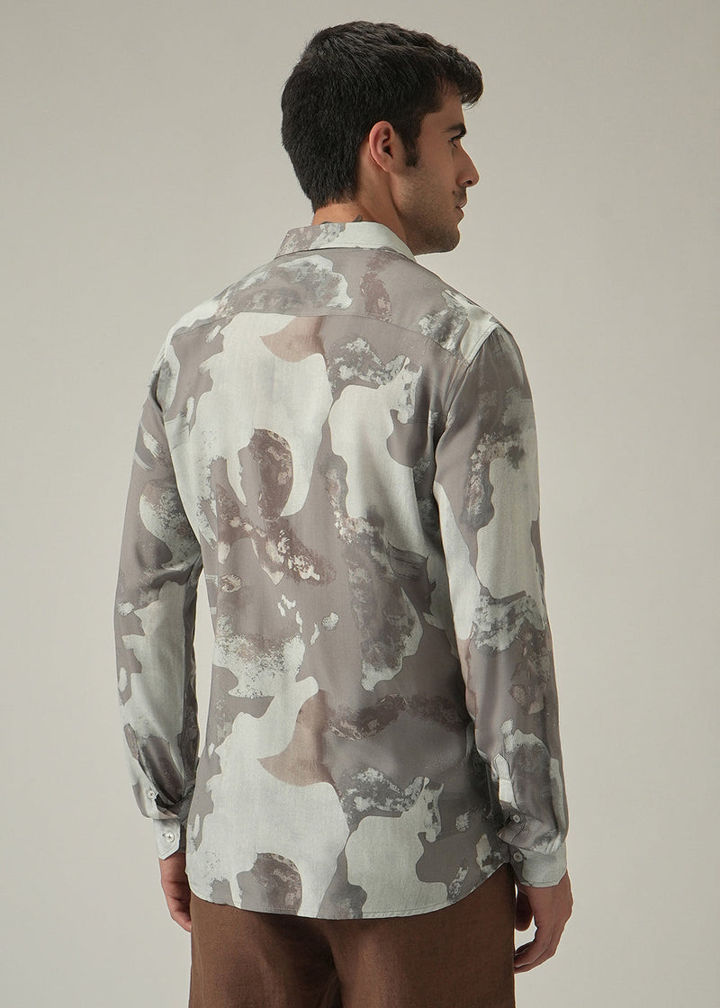 Light Brown Print Shirt