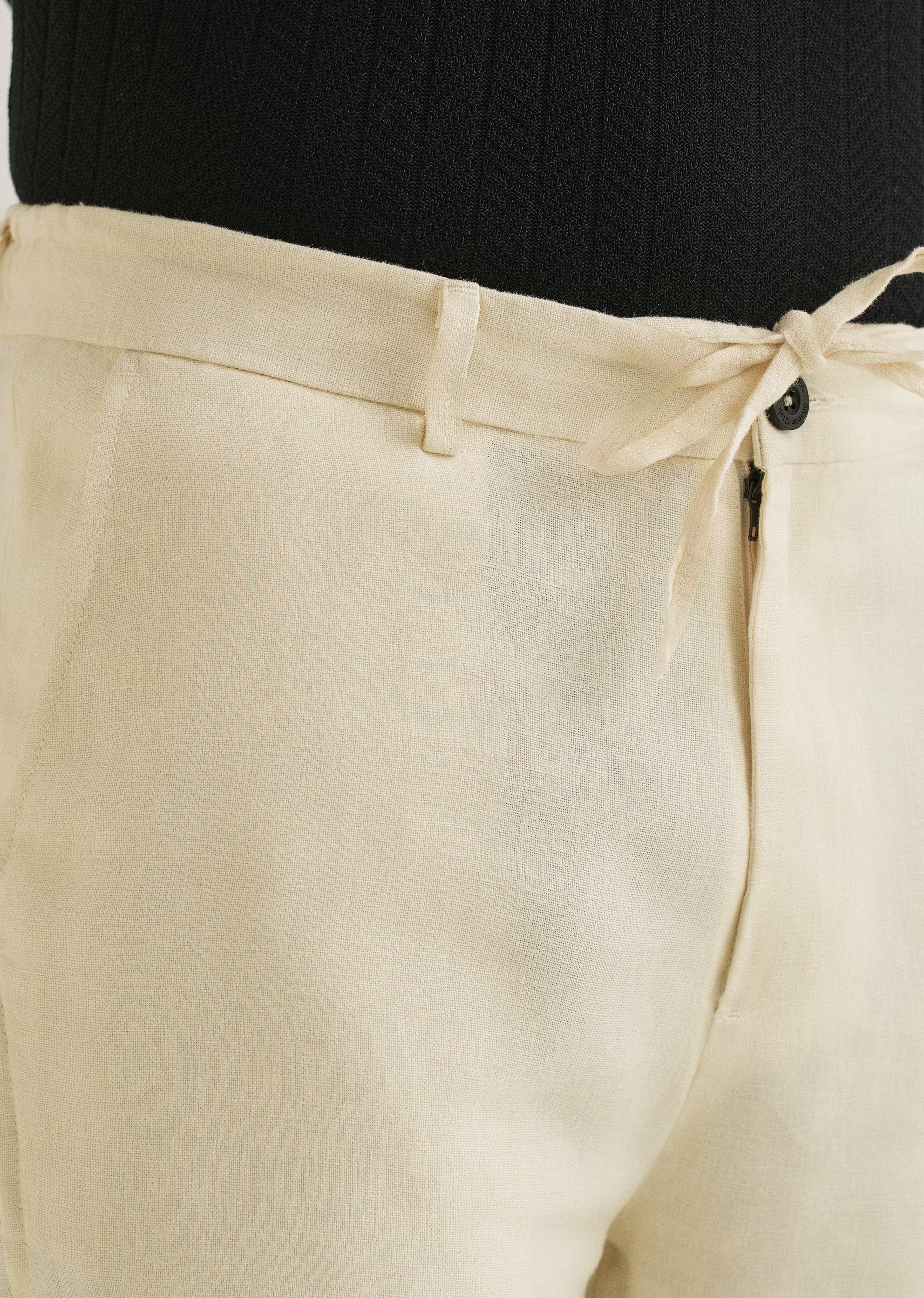 Light Cream Linen Pant
