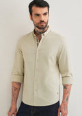 Light Tan Contrast Placket Shirt