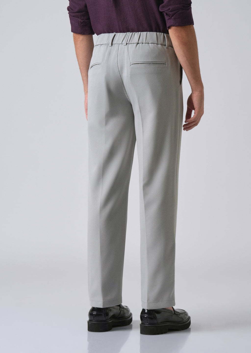 Light Grey Relaxed Fit Trousers