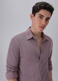 Lilac Plain Knitted Shirt
