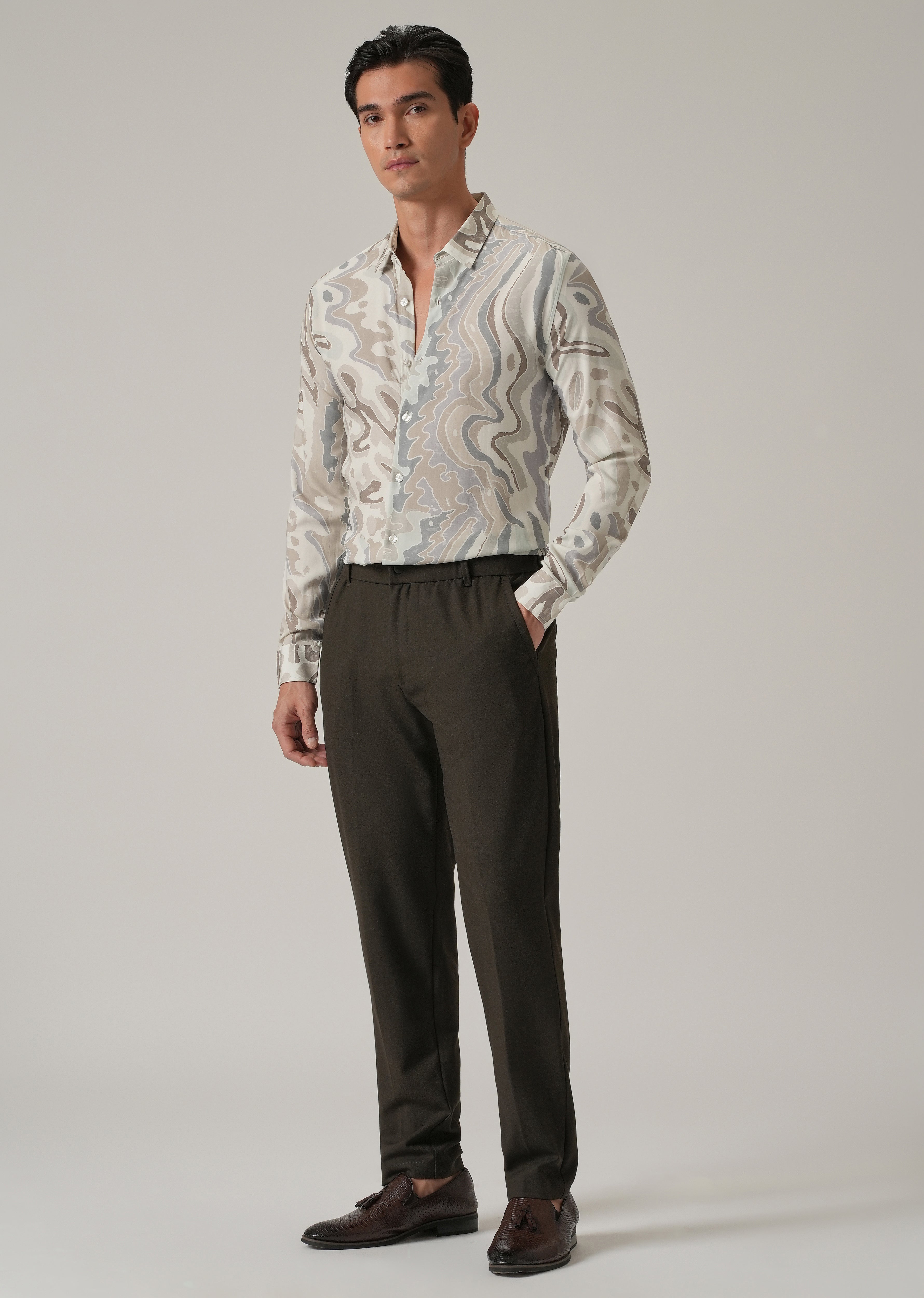 Marbled Print Shirt