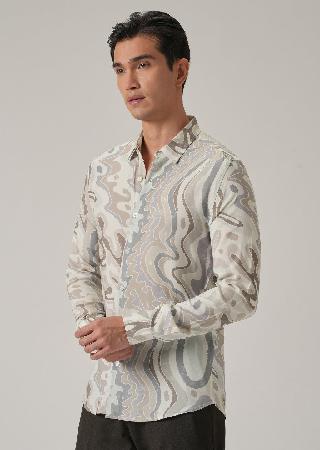 Marbled Print Shirt