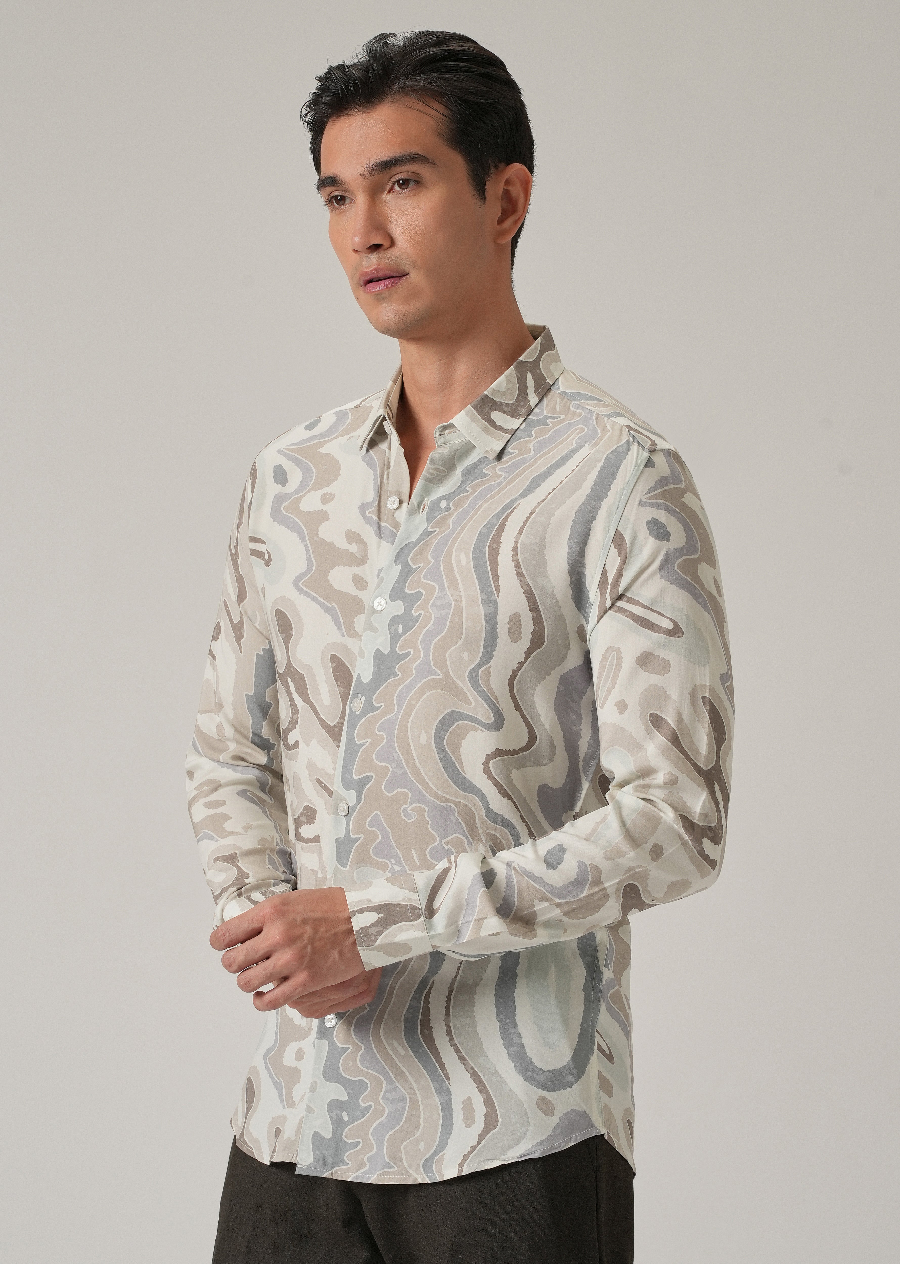 Marbled Print Shirt