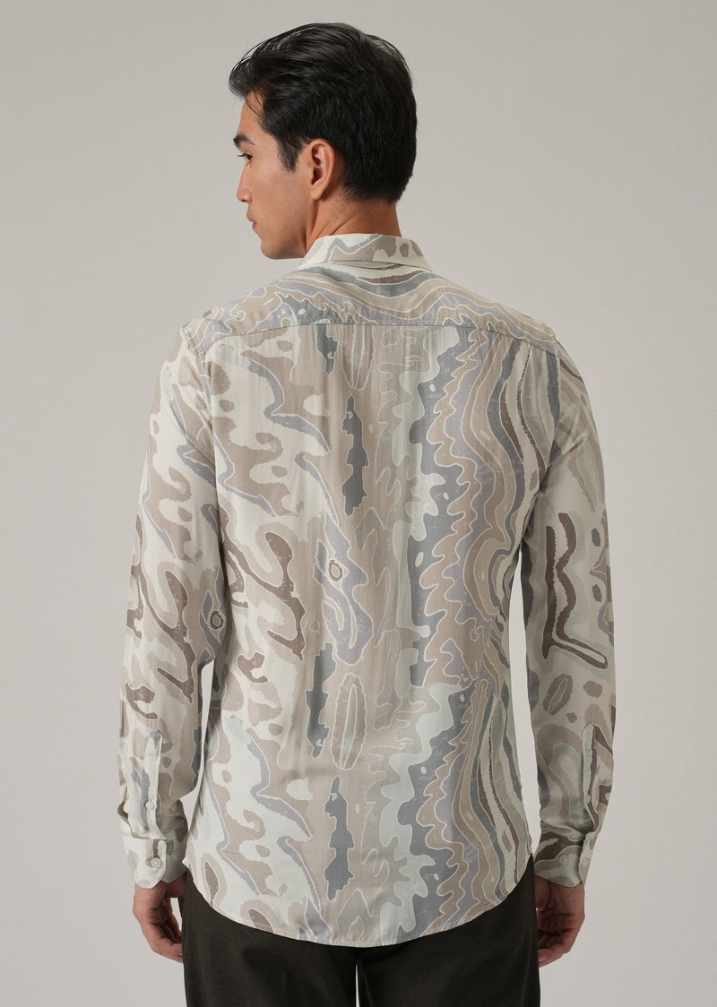 Marbled Print Shirt