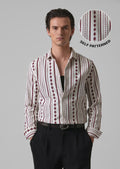 Maroon Self Pattern Shirt