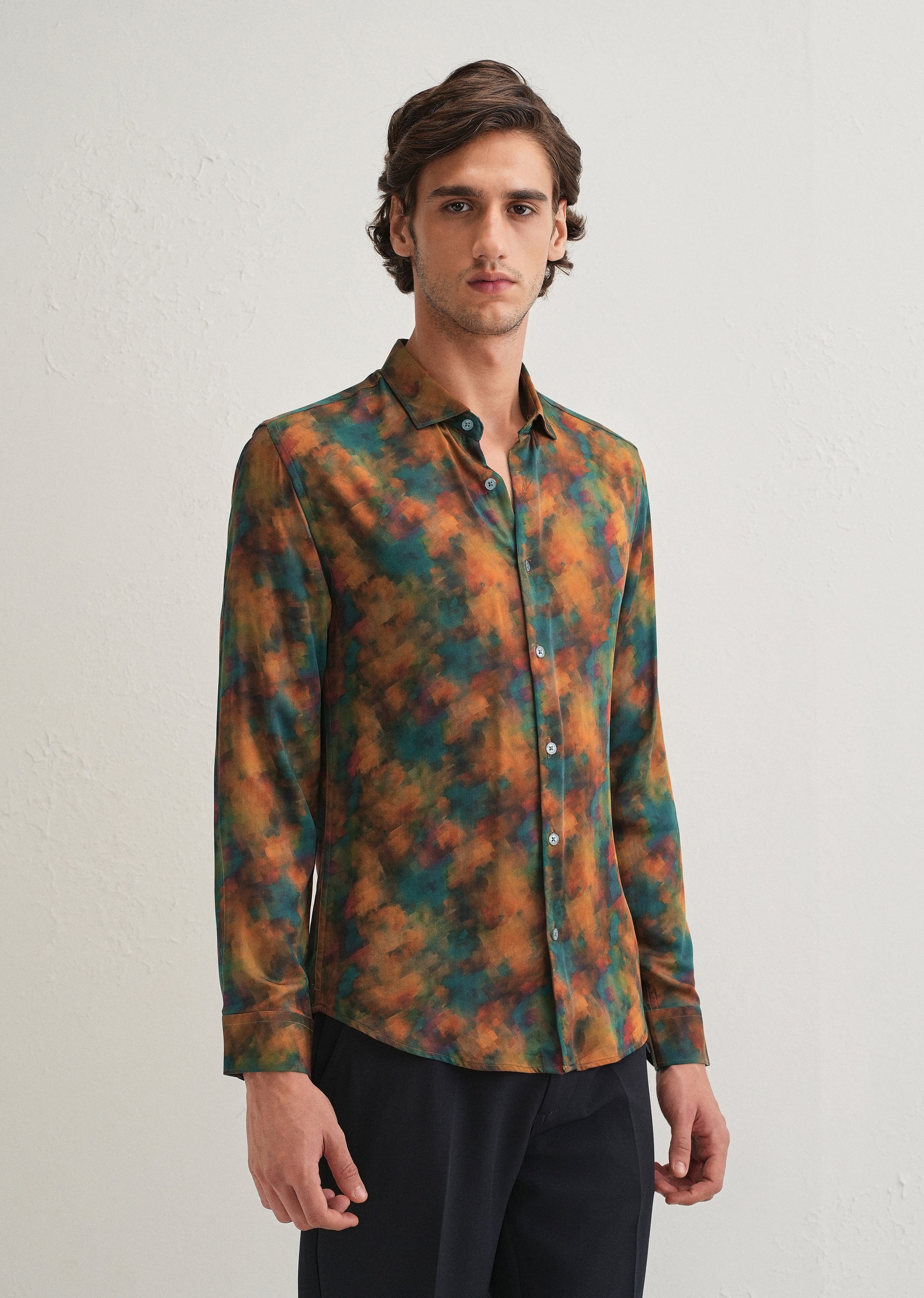 Multi Color Abstract Printed Shirt