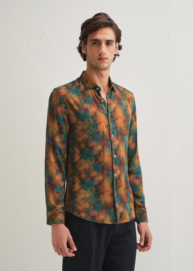 Multi Color Abstract Printed Shirt