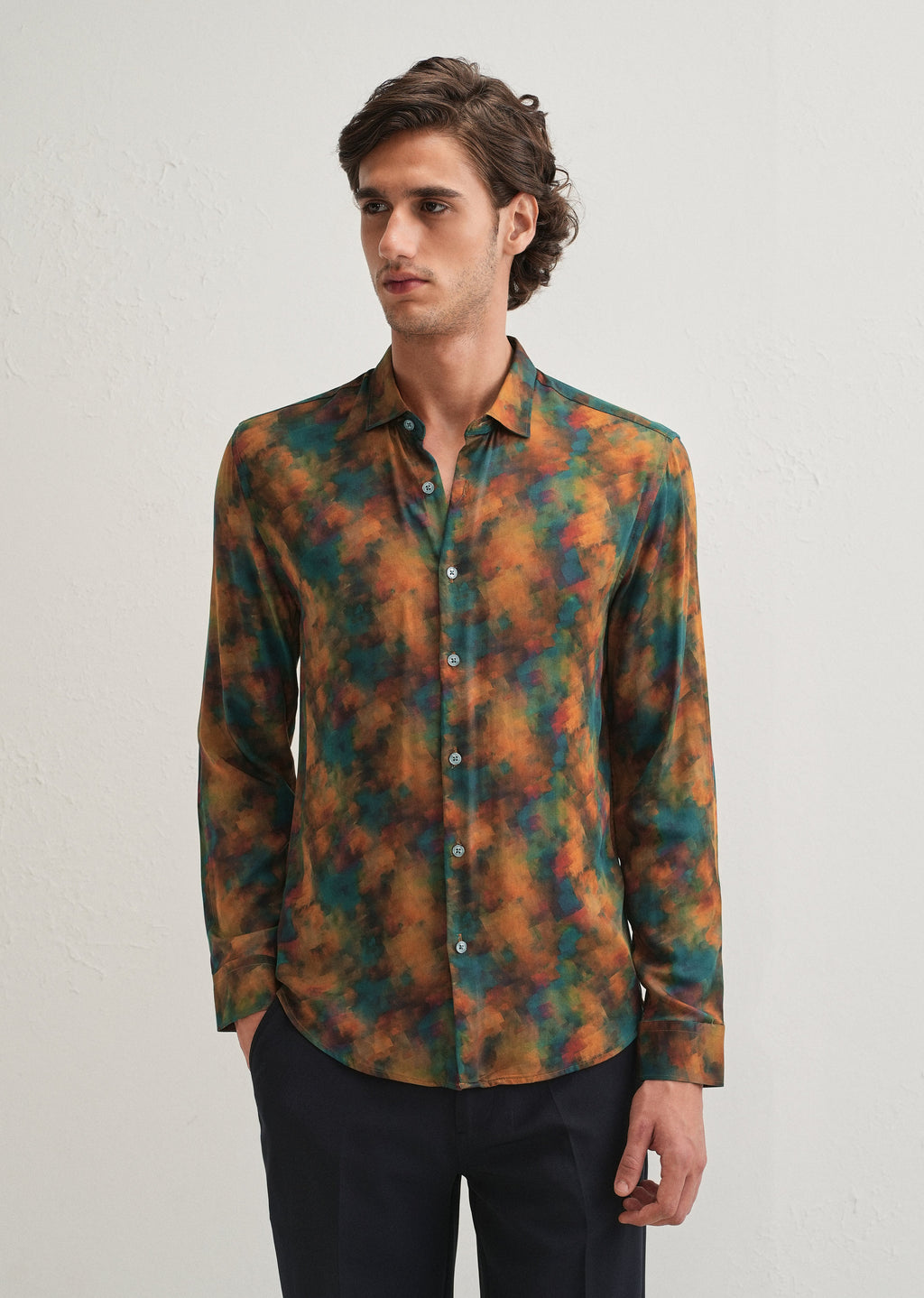 Multi Color Abstract Printed Shirt