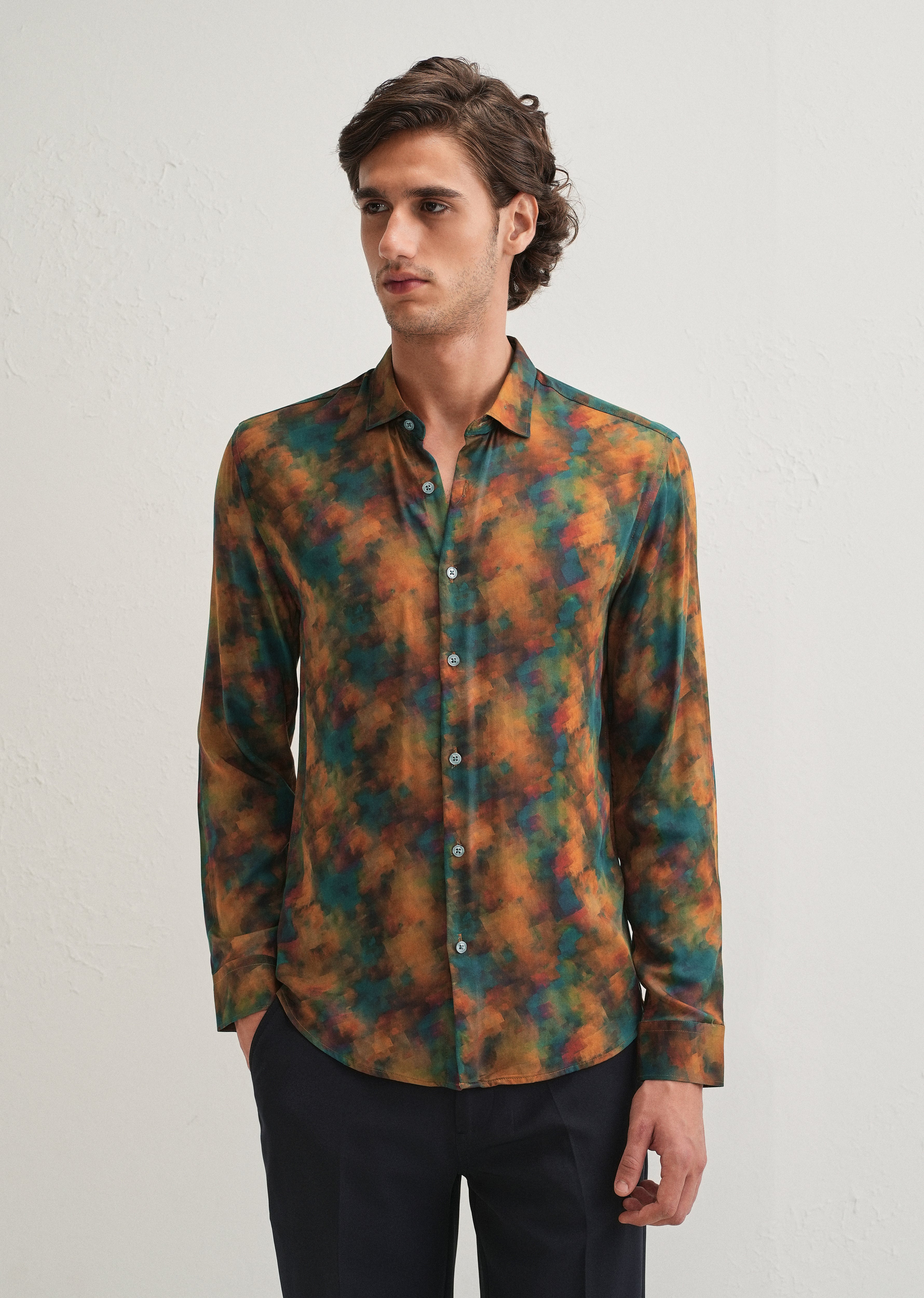 Multi Color Abstract Printed Shirt