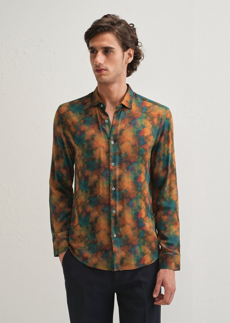 Multi Color Abstract Printed Shirt