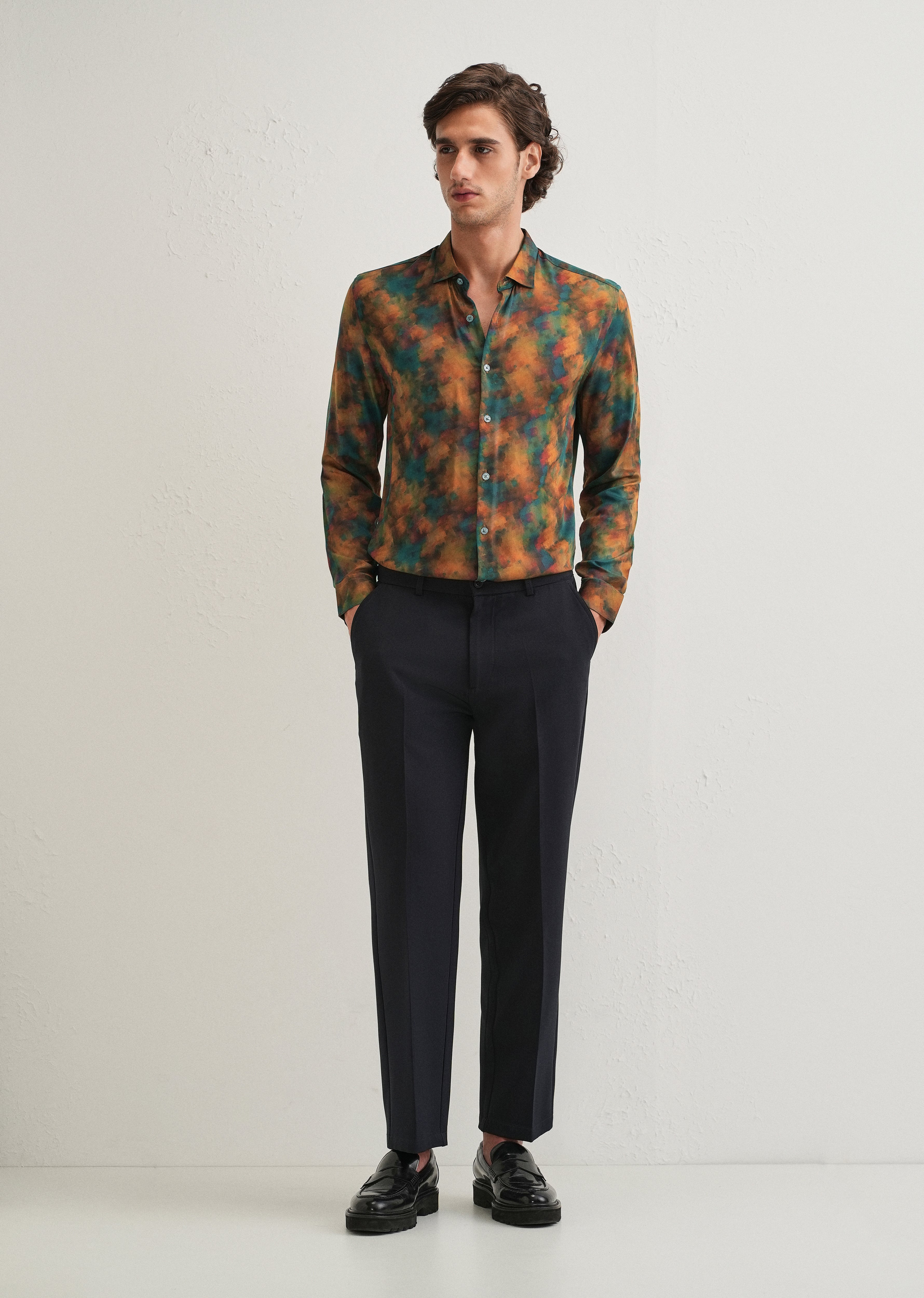 Multi Color Abstract Printed Shirt