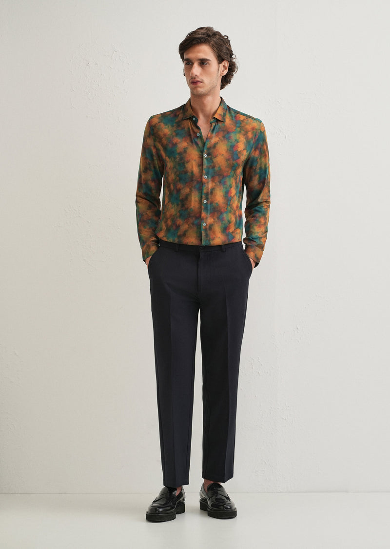 Multi Color Abstract Printed Shirt